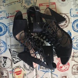 Vince Camuto Strappy Suede Heels